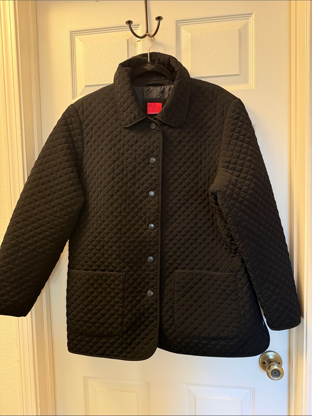 Esprit Black Quilted Puffer Jacket with Patch Pockets
